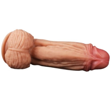 Широкий фаллос-гигант с рельефным стволом Lovetoy Nature Cock King Sized 25 см