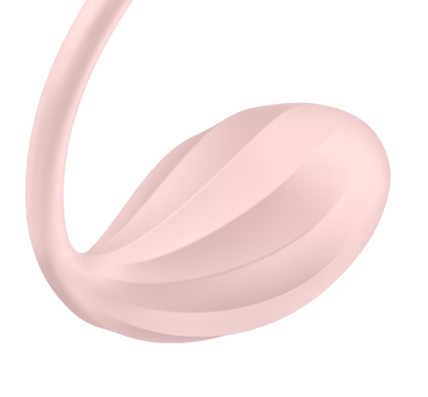 Вагинально-клиторальный смарт-стимулятор для ношения розовый Ribbed Petal Satisfyer 