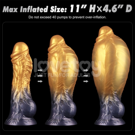 Надувной фаллоимитатор на присоске AERОSX Inflatable Dildo 21 см