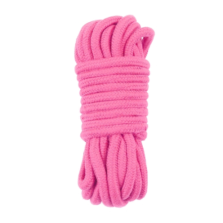 Розовая веревка для бондажа Fetish Bondage Rope 10 метров