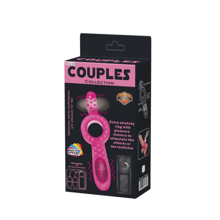Эрекционное кольцо с двойной вибрацией Baile Couples 