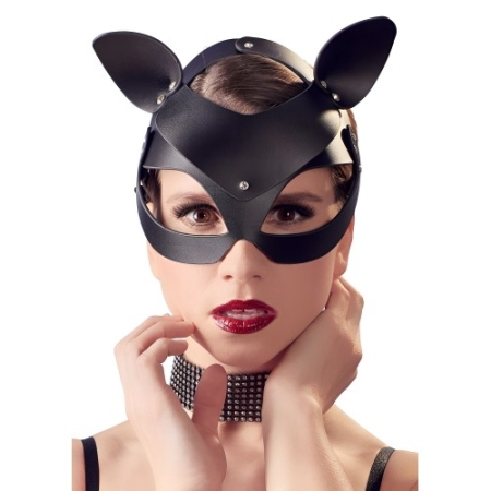Маска кошки из экокожи