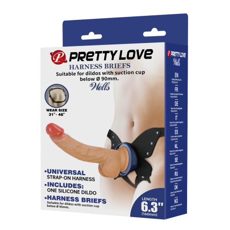 Реалистичный страпон на присоске Pretty Love Wells