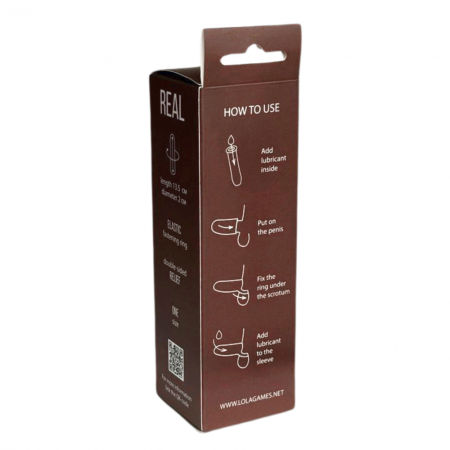 Фаллоудлинитель с двусторонним рельефом Real Extra Sense Bubbles