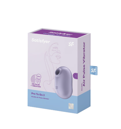 Вакуумно-волновой стимулятор с вибрацией фиолетовый Pro To Go 2 Satisfyer