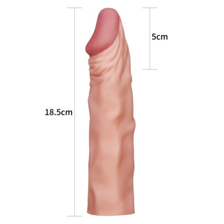 Удлиняющая насадка на пенис телесная X-Tender Penis Sleeve + 5 см