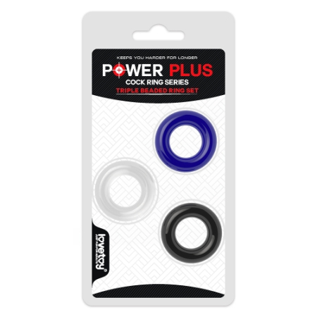 Набор из 3 эрекционных колец Power Plus Triple Donut Ring Set