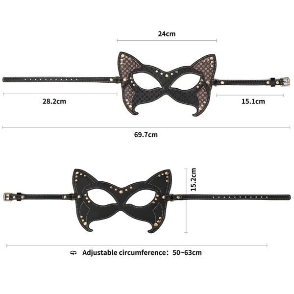 Маска из искусственной кожи Rebellion Reign Cat Mask
