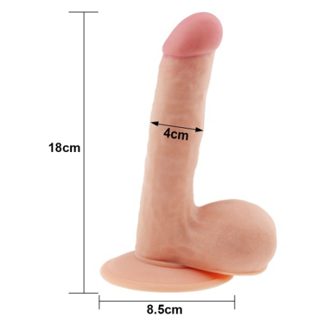 Реалистичный фаллос на присоске The Ultra Soft Dude 18 см