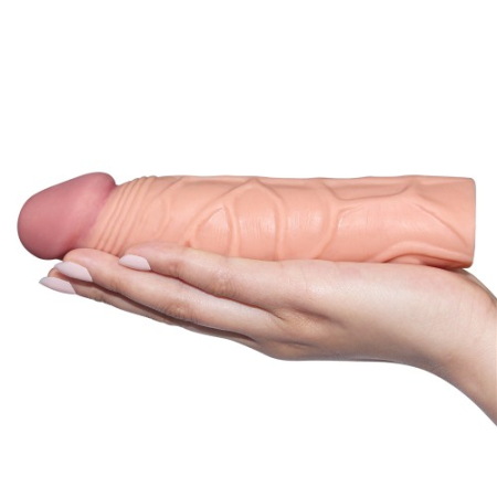 Удлиняющая насадка на пенис телесная X-Tender Penis Sleeve + 3 см