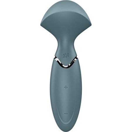 Перезаряжаемый мини-массажер с вибрацией серый Mini Wand-er Satisfyer 