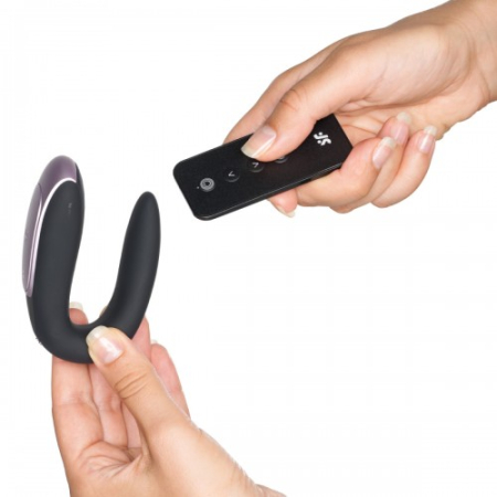 Смарт-стимулятор для пар Satisfyer черный Double Fun Satisfyer 