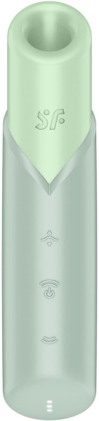 Бесконтактный вакуумный стимулятор клитора мятный Naughty Kiss Satisfyer 