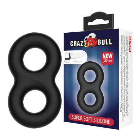 Двойное эрекционное кольцо Crazy Bull 