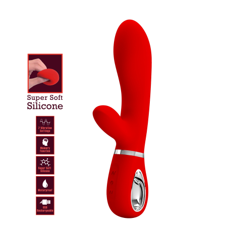 Вибратор-кролик Pretty Love Super Soft Silicone Красный