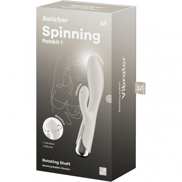 Вибратор-кролик с ротацией бежевый Spinning Rabbit 1 Satisfyer
