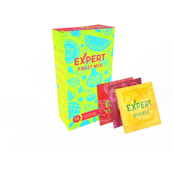 Презервативы фруктовые ароматизированные EXPERT Fruit Mix (15 шт)