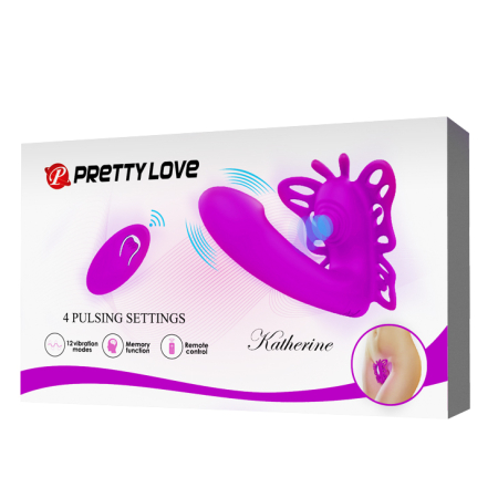 Стимулятор клитора с вагинальным отростком и пультом Pretty Love Katherine