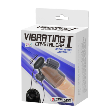 Вибронасадка на пенис Vibrating Crystal Cap Baile 