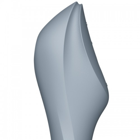 Вакуумный вибростимулятор для клитора и точки G серый Curvy Trinity 3 Satisfyer 
