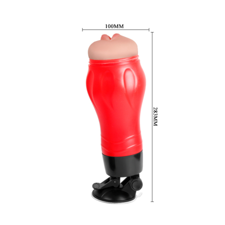 Реалистичный мастурбатор ротик с вибрацией Crazy Bull Flora