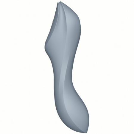 Вакуумный вибростимулятор для клитора и точки G серый Curvy Trinity 3 Satisfyer 