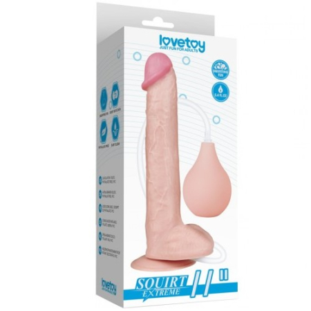 Реалистичный фаллос с имитацией семяизвержения Lovetoy Squirt Extreme 28 см