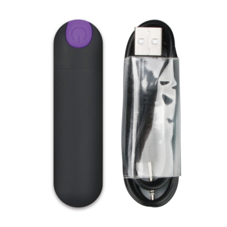 Черная вибропуля X-Basic Rechargeable Bullet 10 режимов