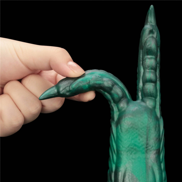 Вибратор в форме лапы с двумя когтями - Double-Claw Vibrating Silicone Dildo Savage Charm 10 режимов вибрации