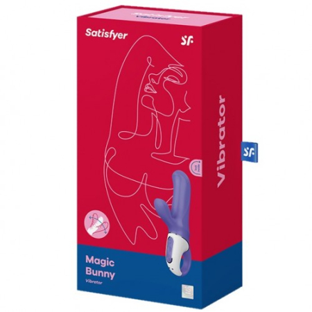 Вибратор для точки G с клиторальным стимулятором фиолетовый Magic Bunny Satisfyer 