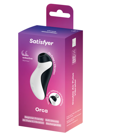 Вакуумно-волновой стимулятор клитора с вибрацией Orca Satisfyer