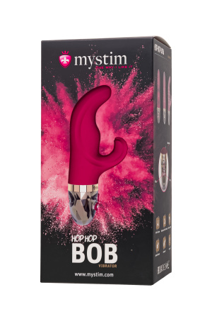 Вибратор-кролик перезаряжаемый розовый Mystim Hop Hop Bob