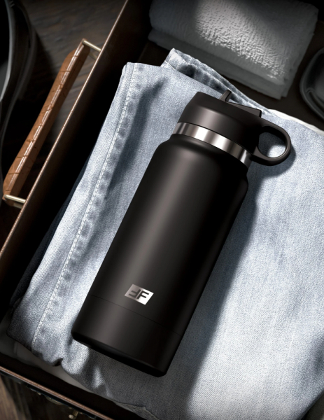 Мастурбатор в виде бутылки PDX Fap Flask Thrill Seeker Discreet Stroker Black Bottle