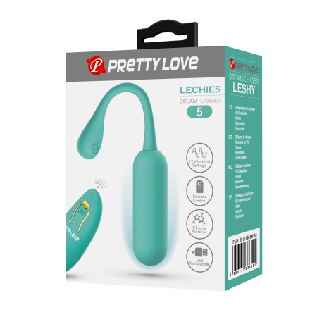 Виброяйцо вытянутое Pretty Love Lechies бирюзовое