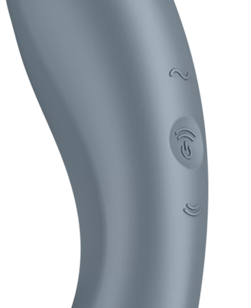 Вакуумный вибростимулятор для клитора и точки G серый Curvy Trinity 1 Satisfyer