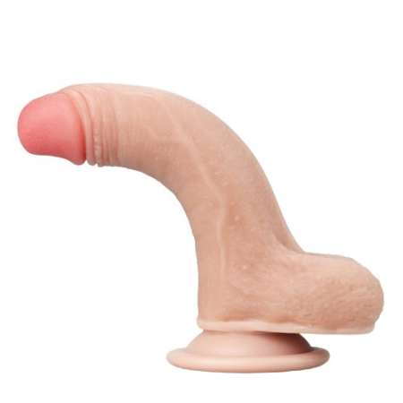 Гнущийся фаллоимитатор с эффектом двойной кожи Lovetoy Sliding-Skin Dual Layer Dong 18 см