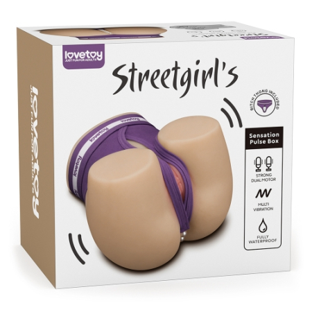 Реалистичный мастурбатор с анусом и вагиной Streetgirl's с вибрацией