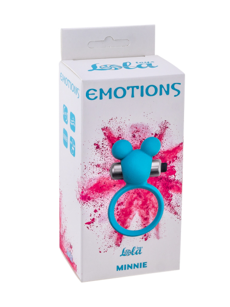 Эрекционное виброкольцо голубое Emotions Minnie