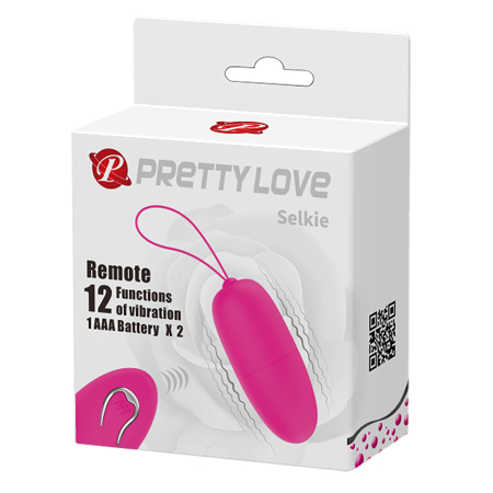 Виброяйцо с пультом Pretty Love Selkie Розовое
