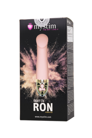 Вибратор перезаряжаемый розовый Mystim Right on Ron