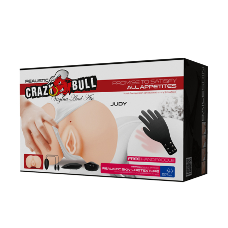 Реалистичный мастурбатор попка и вагина с вибрацией Crazy Bull Judy