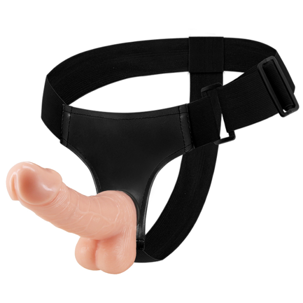 Реалистичный страпон с мошонкой на трусиках Baile Yvette Strap On 