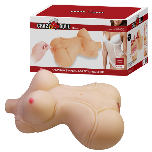 Мастурбатор женский торс вагина и анус Crazy Bull 