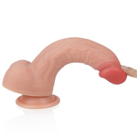 Фаллоимитатор на присоске с мошонкой Dual-Layered Silicone Dildo 22 см