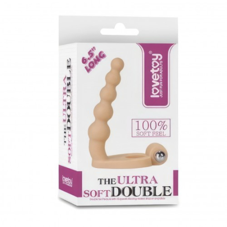 Насадка для двойного проникновения с вибрацией The Ultra Soft Bead 16,5 см