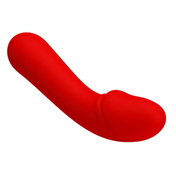 Перезаряжаемый гибкий вибратор для точки G Pretty Love Cetus Super Soft Silicone красный