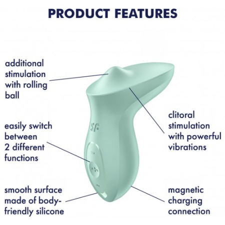 Клиторальный вибростимулятор мятный Exciterrr Satisfyer 