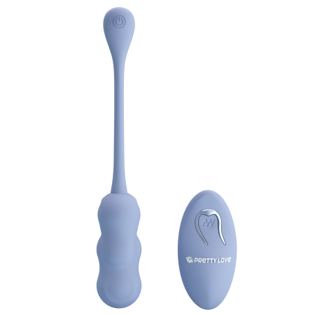 Виброяйцо необычной формы Pretty Love Leshy голубое