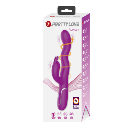 Вибратор-кролик с ротацией Pretty Love Laursen Розовый