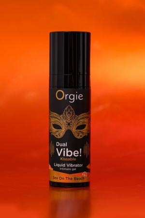 Съедобный жидкий вибратор со вкусом коктейля "Секс на пляже" DUAL VIBE! KISSABLE 15 мл